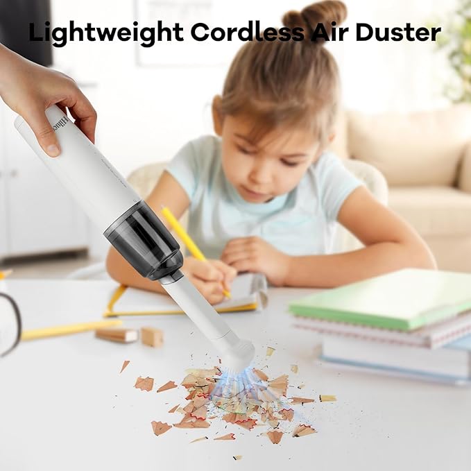 Mini Vacuum Cleaner Cordless,Car Vacuum Cleaner Portable with HEPA Filter, High Power Rechargeable 2 Suction Modes, Lightweight Vacuum for Keyboard,Car, Home, Office, Pet