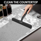 Shower Squeegee for Glass Doors with Adhesive Hook, All-Purpose Squeegee for Shower Glass, Bathroom, Window, Mirror, Car Glass and Tile Wall-8 Inches,Black