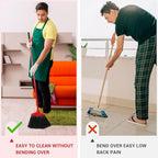 12 Pcs Heavy Duty Commercial Angle Broom 53 Inch Long Handle for Sweeping Indoor Outdoor - Garage, Courtyard, Patio, Lobby, Mall, Market, Shop, Sidewalk Floor (Red)