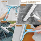 3 in 1 Window Cleaning Scraper,3 in 1 Spray Squeegee,2025 New with Brush and Built-in Spray BottleAll-Purpose,All-Purpose Window Cleaner Tool (White)