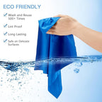 Frienda 12 Pack Large Microfiber Glass Cleaning Cloths 12 x 12 Inch Oversized Sunglasses Cleaning Cloths for Electronics Glasses Screens and Lenses(Blue,Deep Gray)