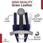 Armory Replicas - Ring Leather Universal O-Ring Medieval Style Axe Holder Belt Frog - Hand Crafted Genuine Leather Costume Weapon Holster Holder