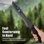 REAT Machete Knife with Shaeth,15" Lightweight Garden Tools Knife,Ergonomic No-Slip Handle, Machetes for Bushcraft, Outdoor Hunting, Garden Cutting Trees and Yard Work