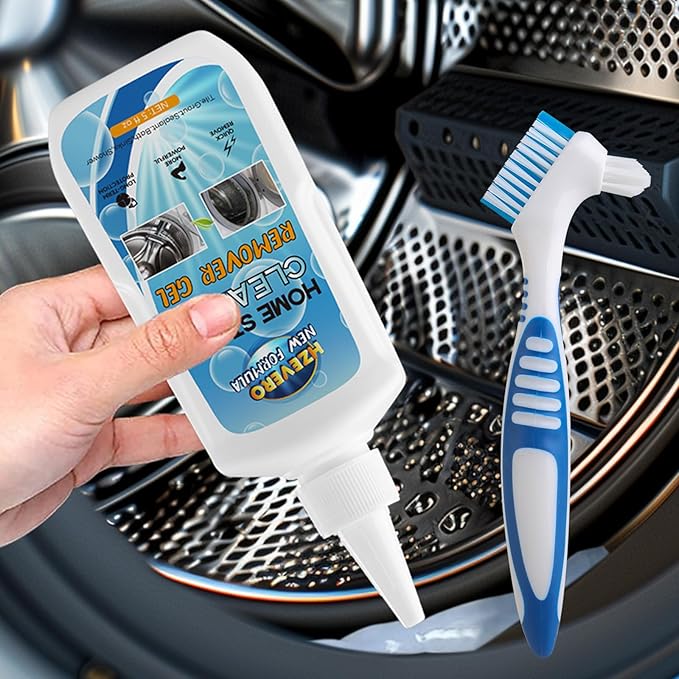 Mold Stain Remover Gel,Washing Machine Cleaner Front Load Washer Gasket Mold Remover Home Stain Cleaner Cleaning Gel for Grout Caulk, Bathroom, Shower, Bathtub, Refrigerator Cleaning Solution 5 Fl Oz
