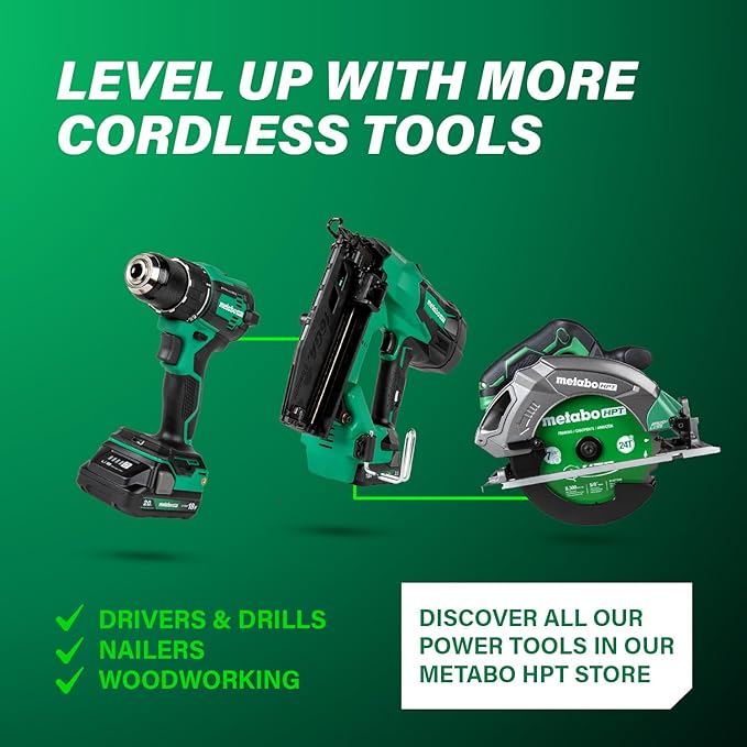 Metabo HPT 18V MultiVolt Cordless Triple Hammer BOLT Impact Driver Set, Power Impact Driver Kit with Case, 2 Lithium-Ion Batteries and Charger, 1/4-Inch Chuck, Compact LightWeight Power Tool, WH18DC