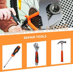 20 Piece Orange Home Tool Set, Home Repair Tool Kit for Men Women, and College Students, Comes With A Portable Storage Box and Can be Used for Small Home Repairs and Outdoor Work