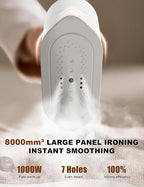 KopBeau Steamer for Clothes,2-in-1 Clothes Steamer & Iron for Wrinkles Remover,NTC Precision Ironing Protects Clothes,14 Min of Continuous Steam,1000W Travel Steamer for Travel and Home Use,White