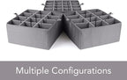 Covermates Keepsakes - Adjustable Zip-Top Storage Box - Configurable FlexGrid Compartments - Heavy Duty Polyester- Reinforced Handles - Stackable Design - Indoor Storage, Beige Heather