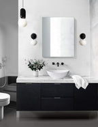 Krugg Medicine Cabinet | Recess or Surface Mount | Blum Hinge 170 Degree Soft Close | (24"x30")