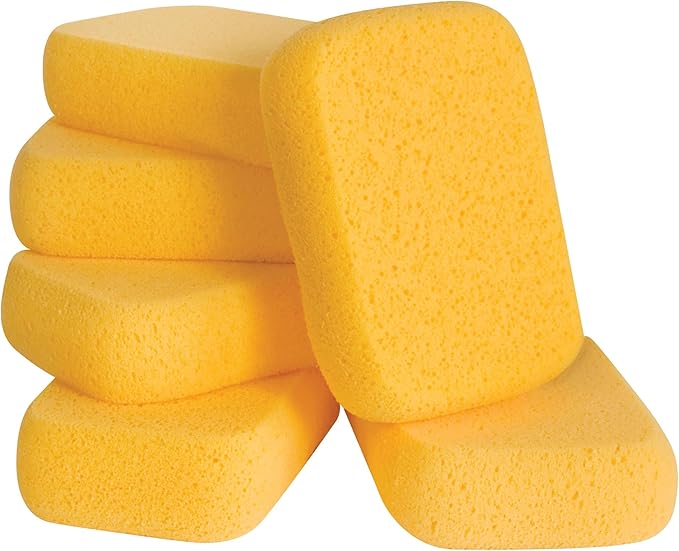 All Purpose Sponge, Heavy Duty, Ultra Performance, Extra Large 7.5” x 5.5” x 1.875” (6 Pack)