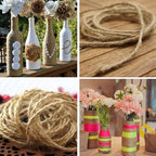 1312 FT Natural Jute Twine,3ply String Twine, Industrial Packing Materials Packing String for Gifts,DIY Crafts, Decoration, Bundling, Gardening and Recycling（4pcs）