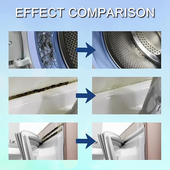 Sugelary Household Washing Machine Cleaner for Washing Machine, Refrigerator Strips, Cleaner Gel for Home Sink Shower with Brush(8 fl.oz)