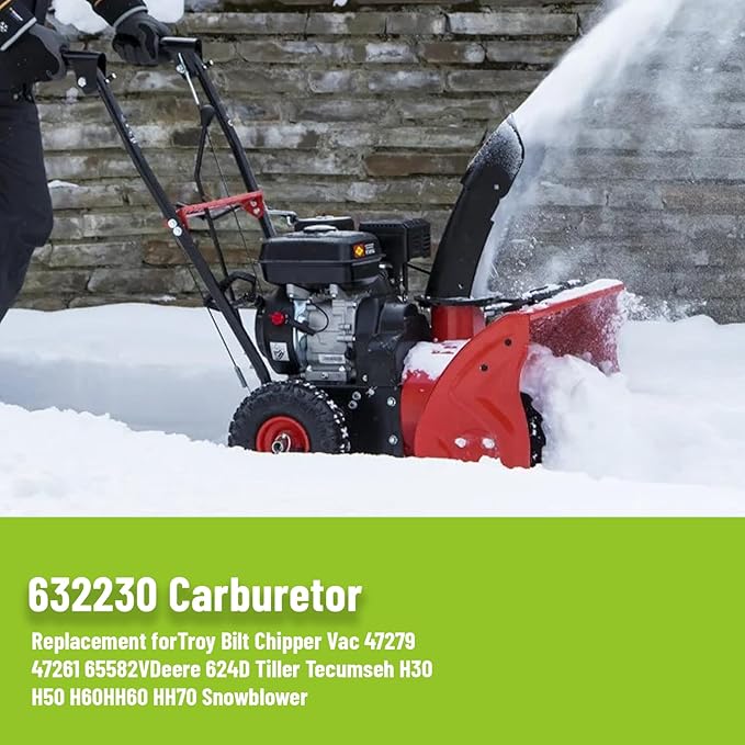 Carburetor For Tecumseh 632230 632272 H30 H50 H60 HH60 Engines Carb 4 Cycle Engine Troy Bilt Tiller Toro Snowblower Sears Tillers 47279 Carb