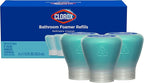 Clorox Bleach-Free Bathroom Foamer Refill Pods, Household Essentials, Rain Clean, 3 Spray Refills