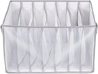 Univivi Clothes Drawer Organizer Wardrobe Clothes Organizer for Folded Clothes, 7 Grids Upgraded Large Capacity Drawer Organizers for Jeans, Pants, Sweaters, T-Shirt, Underwear - Set of 2