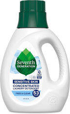Seventh Generation Concentrated Laundry Detergent Liquid Free & Clear Fragrance Free 40 oz