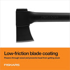 Fiskars 28" Chopping Axe, Ultra-Sharp Blade for Kindling with Ease, Weight Balanced, Garden and Outdoor Gear, 3.5 pounds, Black