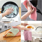 32 Pack Cleaning Cloth Kitchen Cloth, Dish Towels Super Absorbent Coral Velvet Dishtowels, Microfiber Premium Soft Tea Towels, Quick Dry Rags, Multipurpose Reusable Washcloths, Non-Stick Oil Cloths.