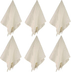 DG Collections 100% Cotton Flour Sack Towels – 12 Pack, 27x27 Inches, Natural, Lint-Free, Pre-Washed, Hemmed Edges – Reusable Kitchen Towels for Cleaning, Embroidery, Printing & Crafts - Natural
