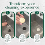 CLEANOMIC - Garbage Disposal Cleansing Tablets (8 Pack) - Foaming Garbage Disposal Cleaner and Deodorizer, Household Garbage Disposal Cleaners, Sink Cleaner and Deodorizer, Kitchen Drain Cleaner