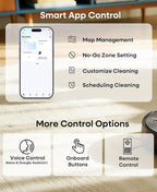 Robot Vacuum and Mop Combo,Lidar Navigation Robotic Vacuum Cleaner with 3.5L Self Emptying Station,5000Pa Vacuum Robot,180mins Runtime,No-Go&No-Mop Zones,App/Alexa/Remote Control,UR3