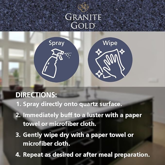Granite Gold Clean and Shine Refill, Streak-Free Deep Cleaning and Polishing of Natural Stone and Quartz Surfaces, 64 Ounces