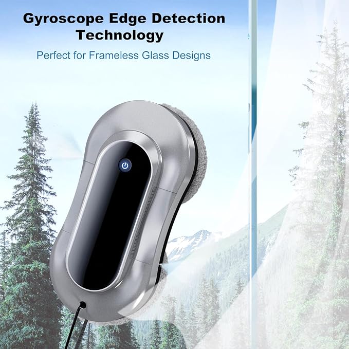 Automatic Window Cleaning Robot, Auto Dual Water Spray & AI Path Planning,Edge Detection & Remote Control, Smart Window Cleaner Robot for Highrise Glass Inside & Outside