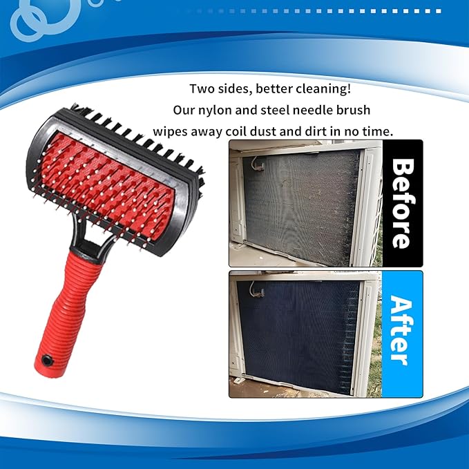 HVAC Duct Cleaning Kit & Mini Split Cleaning Bag - 10 Pcs Air Duct Tool Set for Minisplit, Home Sink & Appliance Grout Cleaning