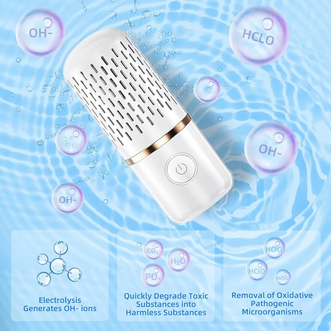 Fruit and Vegetable Cleaning Machine, USB Wireless Food Purifier, Cleaner Device for Washing Fruits, Rice, Meat and Tableware (White)