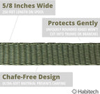 250' Tree Tie Strap Staking and Guying Material - Made in USA - 1,800 Lbs Strength, Olive Green