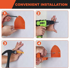 Upgraded Heavy Duty Trimmer Rack 2 Pack - Wall Mounted Garage Organizer, Power Tool Hanger for Weed Eater, Grass Trimmer, Hedge Trimmer, Leaf Blower, Chainsaw & Garden Tools Storage