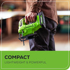 Greenworks 24V Brushless Cordless 1" Jig Saw (3,000 SPM / 4 Settings/Bevel 0°-45°/ LED Light), 1.5Ah Battery and Fast Charger Included