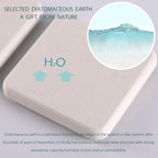 2 Pcs Water Absorbing Stone Trays, Kitchen/Bathroom Sink Soap Dish, Diatomite Tray Used for Hand Soap & Cosmetic Bottles in The Modern Home, 3.15" W x 8.7" L, White