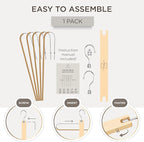 MORALVE Pants Hangers Space Saving - European Beechwood Scarf and Jean Hangers - Closet Organizer and Space Saver Pant Rack, Leggings Hanger, and Scarf Holder with 360° Swivel Hook (1 Pack)