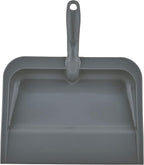 Superio Set of Grey Broom and Matching Dustpan Broom Has a 48” Handle, Durable Plastic Dustpan with Comfort Grip Handle