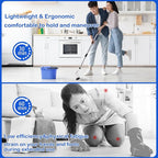 Electric Spin Scrubber, Full Body Waterproof Cordless Cleaning Brush with 7 Replaceable Brush Heads Power Scrubber Shower Adjustable & Detachable Handle for Bathroom, Tub, Tile, Floor, Car