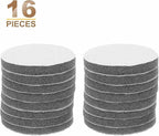 HARFINGTON 16pcs Scrubber Scouring Pads 800 Grits 4 Inch Drill Power Brush Hoop and Loop Surface Conditioning Disc Drill Scuffing Disc Scrub Pads for Home Kitchen Cleaning, Gray
