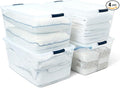 Rubbermaid Cleverstore 95 Qt Clear Storage Bins with Lids, 4-Pack, Stackable, BPA-Free, Made in USA