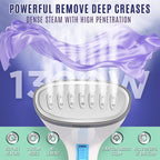 Steamer for Clothes, 15s Heat-up Handheld Clothes Steamer with Large 300ml Tank, 1300W Garment Steamer Fabric Wrinkle Remover, 3 Continuous Steam Modes, Portable Steam Iron for Travel and Home