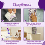 20 Count Disposable Power mop Pads Compatible with Swiffer Power mop Refills and Wood PowerMop, Multi-Surface swiffer Wet Pads Refills Replacement Use for Floor Cleaning