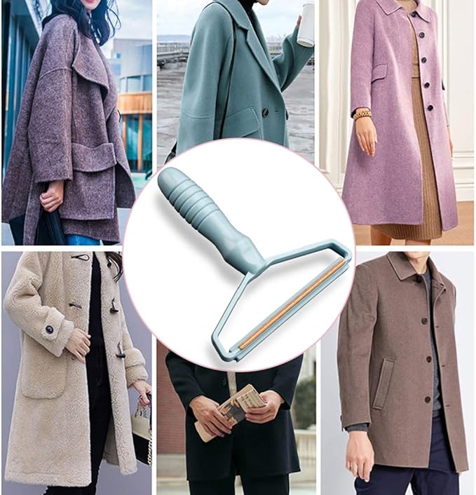 Portable Fabric Shaver, Pet Hair Remover, Manual Lint Remover, Dog Cat Hair Remover for Carpet, Clothes, Furniture, Couch Blue 1pcs