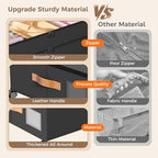 Under Bed Storage with Wheels, Large Capacity UnderBed Containers with Clear Lids, Shoe Organizer Under Bed Drawers, Rolling Under the Bed Storage for Clothes, Shoes, Blankets