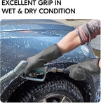 Vgo... 1 Pair Household Cleaning Gloves Infused with Rresh Rich Aromas, Lined Dishwashing Gloves,Long Sleeves Kitchen Gloves, Bathroom Cleaning, Gardening, Pet Care(Gray,S,TP1117)