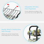 Vrisa Can Organizer for Pantry 7-tier Can Rack Organizer Metal Can Storage Dispenser Rack Holds up to 84 Cans for Canned Food Kitchen Cabinet or Pantry Shelf Black