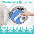 10 Pack Microfiber Cloth for Handheld Steam Shot, Steam Cleaner Accessories, Reusable Washable Steam Mop Pads Compatible with Most of Handheld Steam Shot/Cleaners （Blue）