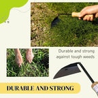 Japanese Sickle (Nejirigama) Durable Carbon Steel (SK85) Blade, Weeder Scraper Hoe, Hand Held Garden Tool, Blade Length 4.72inch