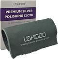 Polishing Cleaning Cloth for Gold, Silver, and Platinum Jewelry, Eco Friendly Large Cleaner Cloth 6.3 x 9.8 in. Keeps Jewelry Clean and Shiny (Gray)
