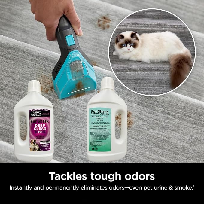 1L Stain & Odor Remover, Carpet Cleaner. Compatible With Shark All Upright And Compact Deep Carpet Cleaners(2 PCS)