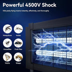 Solar Bug Zapper Outdoor Waterproof Patio Mosquito Zapper Solar Powered with Light Sensor Portable Camping Fly Trap for 2000 sq.ft Fly Zapper Mosquito Killer Ideal for Garden and Backyard