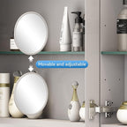 Sunrosa Aluminum Bathroom Medicine Cabinet with Mirror Door, 30"×27.5" Bathroom Mirror Cabinet,Wall-mountable and Recessed-in Mirror Cabinet, 2 Door Medicine Cabinet Organizer with Mirror